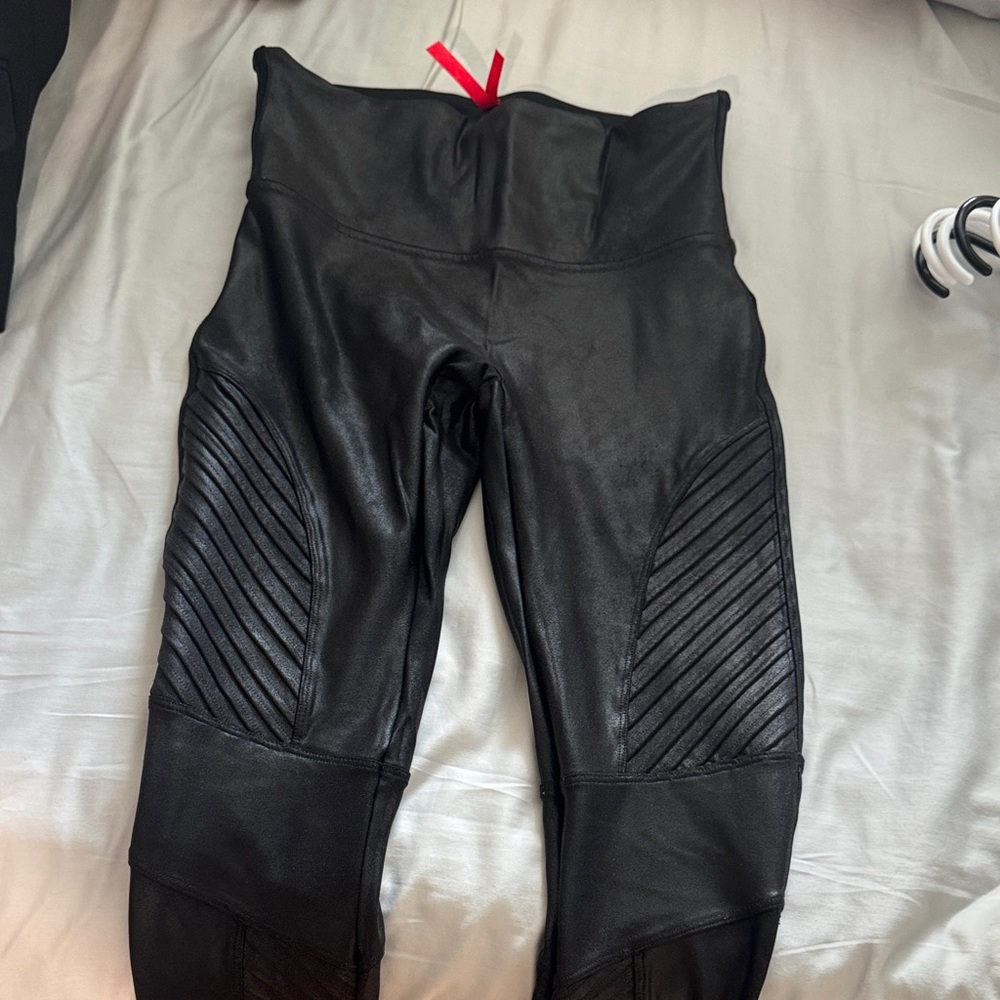 Black Faux Leather Moto Leggings